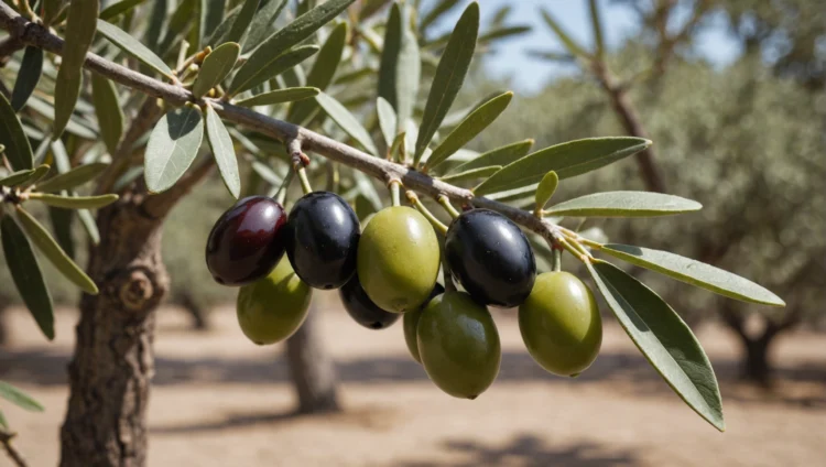 Olives Aglandau sur la branche aux Mées